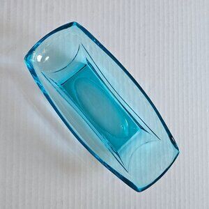 Pretty Hazel Atlas Capri Blue Rectangle Retro Glass Dish